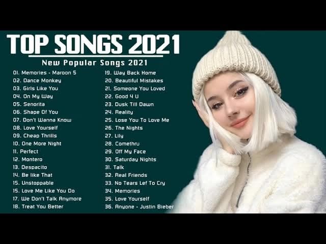 Top Songs 2021 - Adele, Justin Bieber, Katty Perry, Bruno Mars, Ed Sheeran, Maroon 5, Sam Smith..