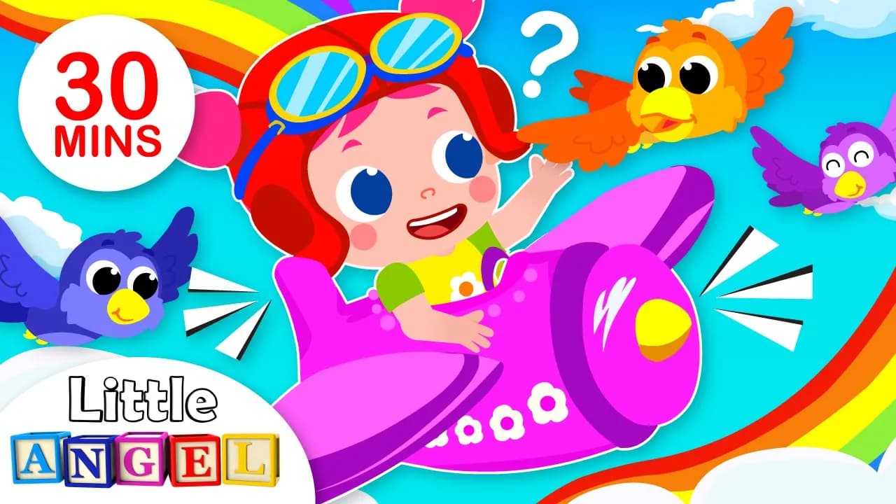 Jill Flies Over the Rainbow | Airplane Song | Kids Songs & Nursery Rhymes by Little Angel