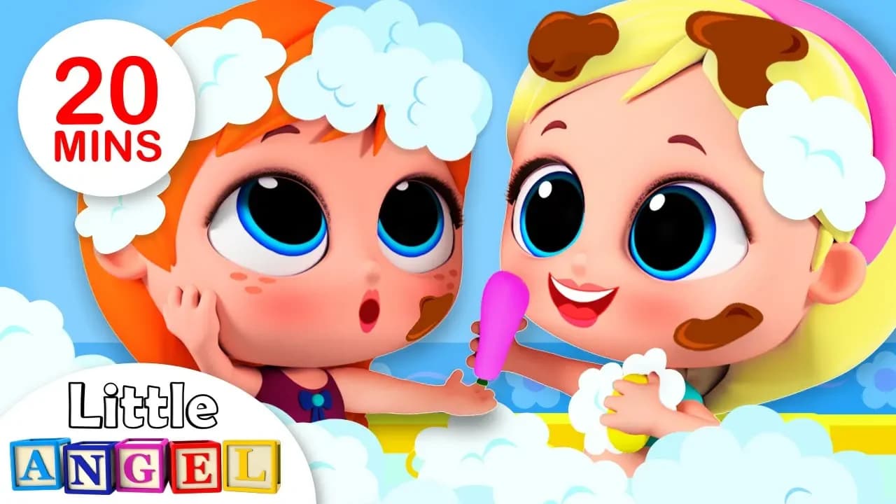 Princesses Elsa & Anna Bath Song |  More Kids Songs & Nursery Rhymes by Little Angel