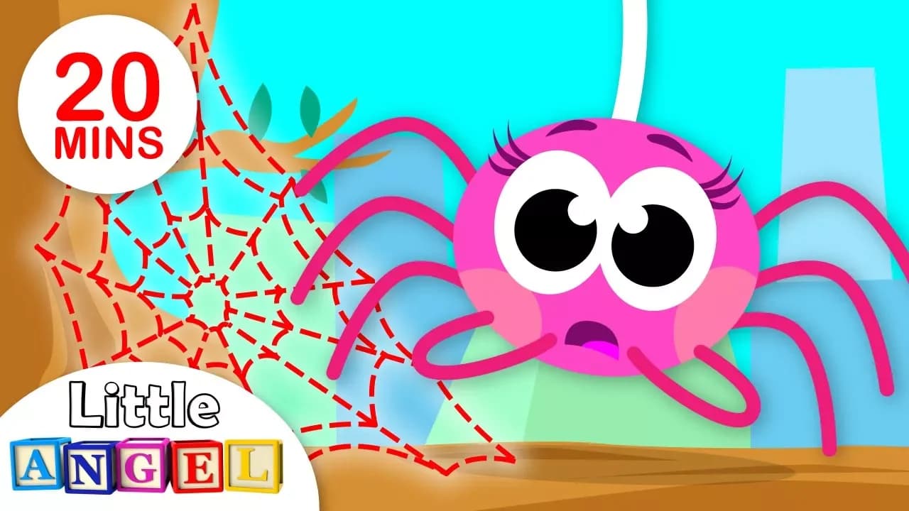 Did You See My Web Itsy Bitsy Spider Lost her Web | Puppy Chase and more by Little Angel