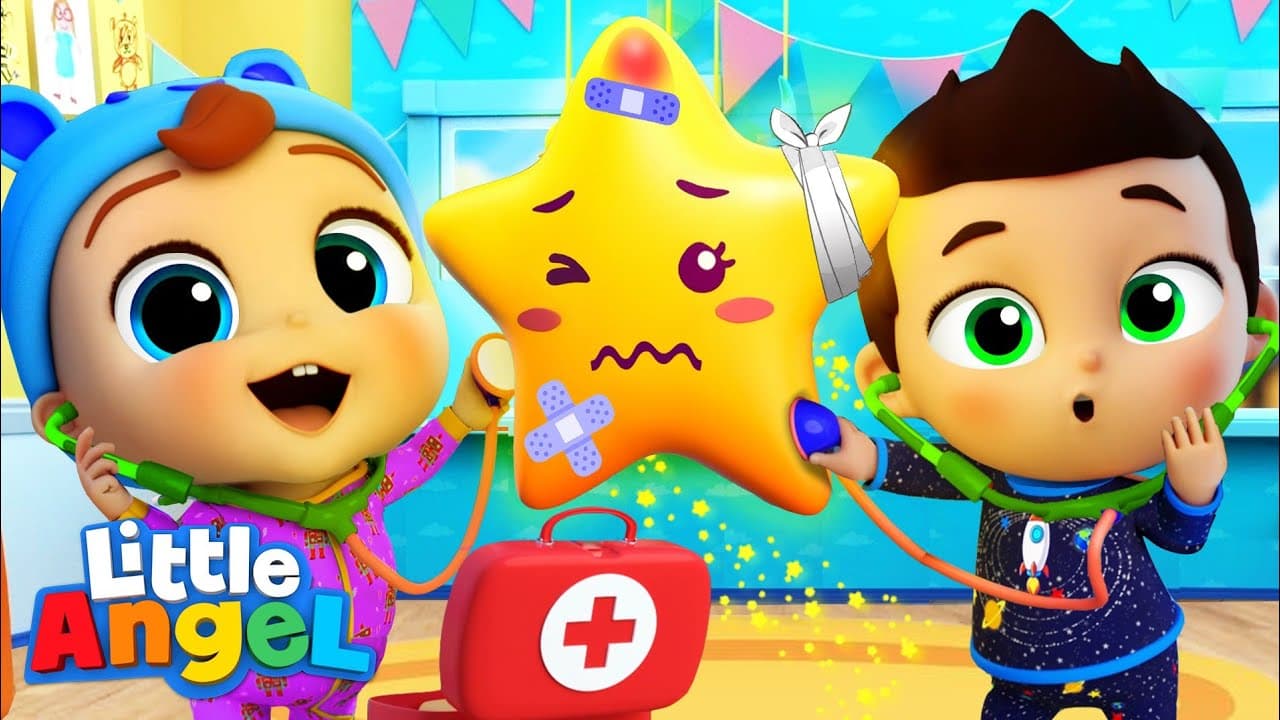 Twinkle Twinkle Little Star Has A Boo Boo | Little Angel Kids Songs & Nursery Rhymes