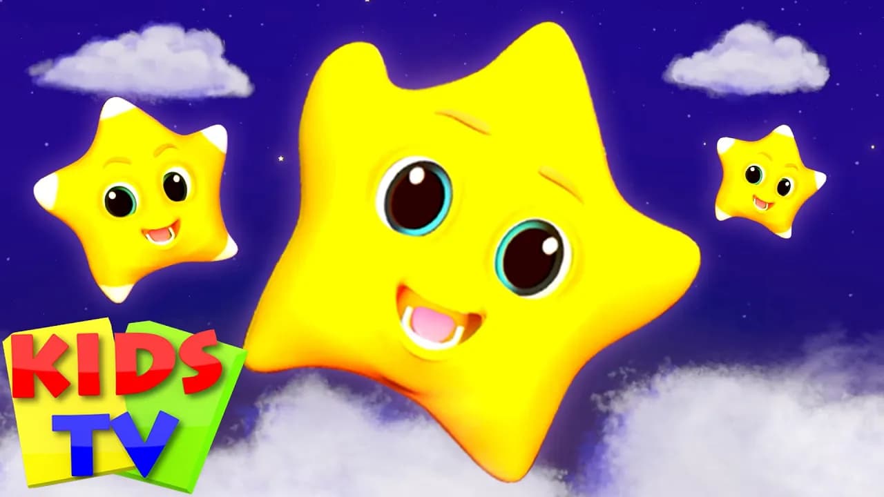 Twinkle Twinkle Little Star | Lullaby Rhymes & Baby Cartoon | Kids Tv Songs