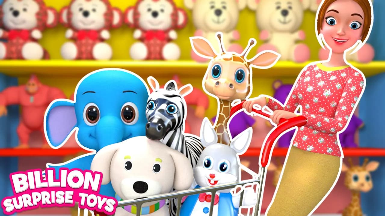 Toy shopping is effortlessly fun! Zebra, roaring tiger, mellow cat, and many more! Kids Songs