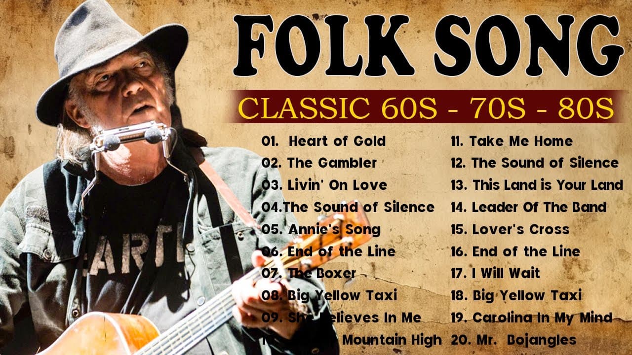 American Folk Songs β€ Classic Folk & Country Music 70's 80's Full Album β€ Country Folk Music #90s #s