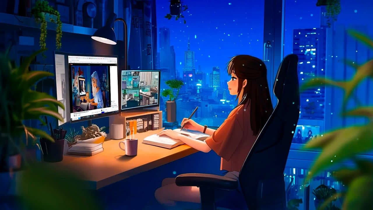 Late Night Vibes π Study music ~ Study / relax / stress relief ~ Chill lofi mix