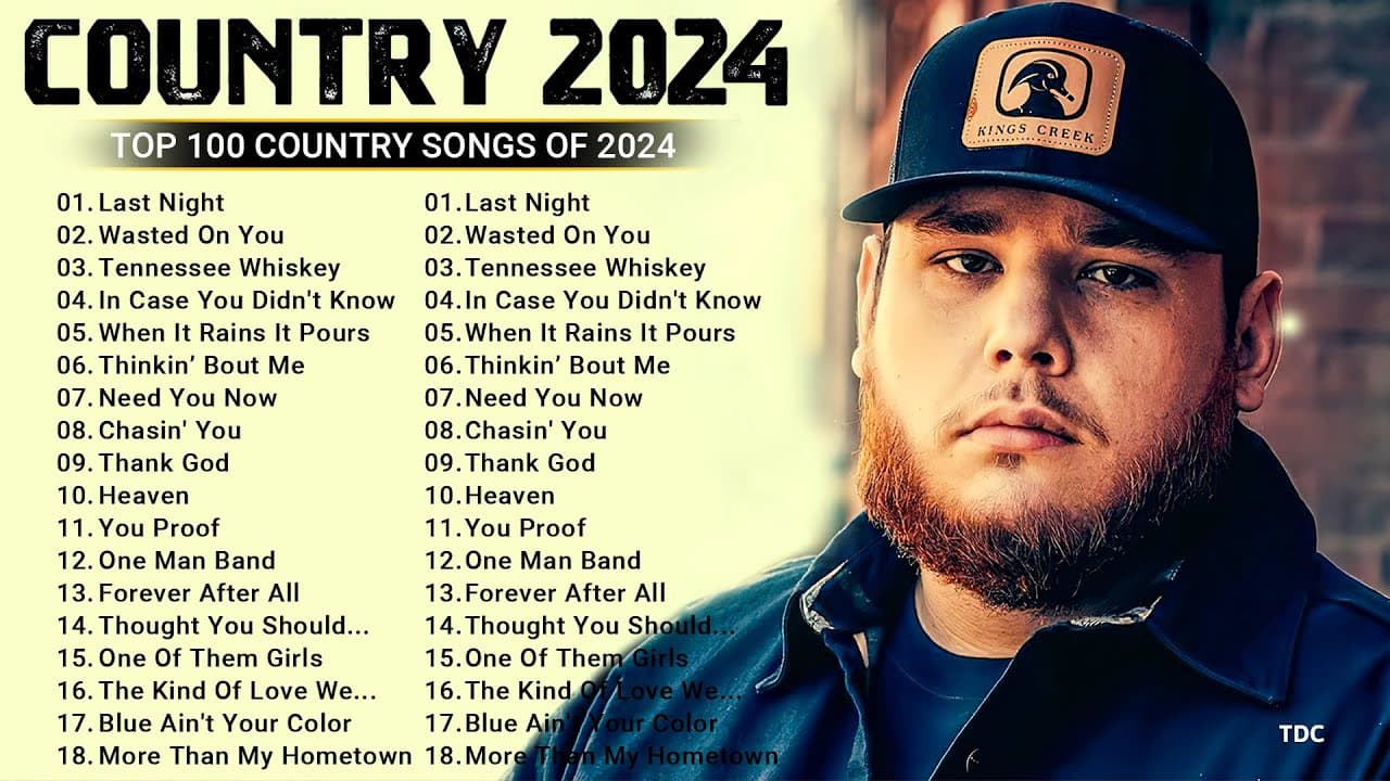 Country Music 2024 - Luke Combs, Morgan Wallen, Chris Stapleton, Brett Young, Kane Brown, Luke Bryan