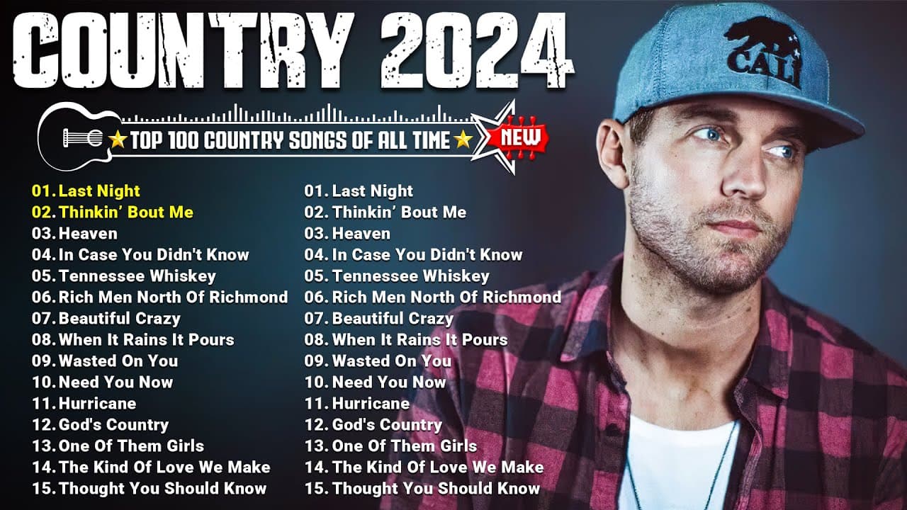 New Country Music 2024 Playlist - Brett Young, Luke Combs, Chris Stapleton, Kane Brown, Luke Bryan