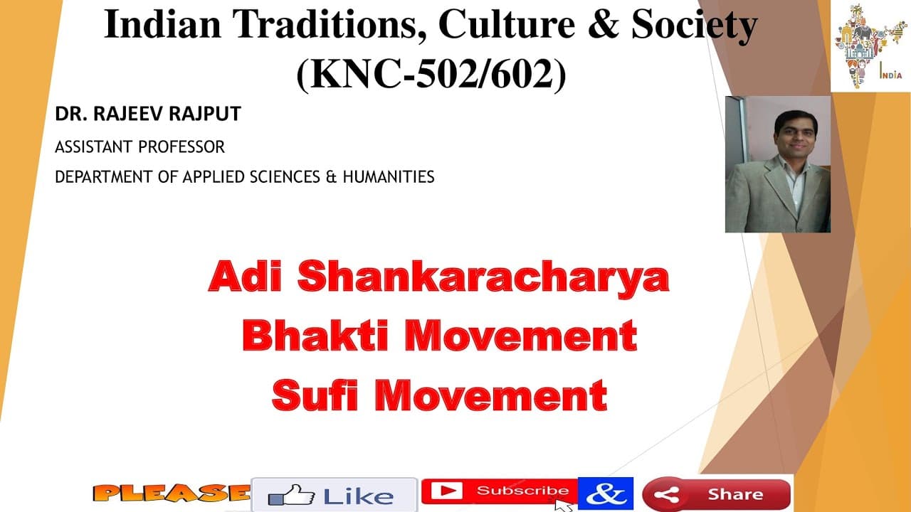 Adi Shankaracharya | Bhakti Movement | Sufi Movement | KNC502 | KNC602 | AKTU