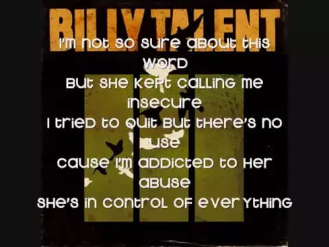 Billy Talent - Diamond on a Landmine with Lyrics