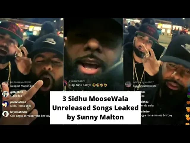 Sunny Malton Leaks 3 Unreleased Sidhu Moosewala Song 🔥, Sunny Malton angry Live😠