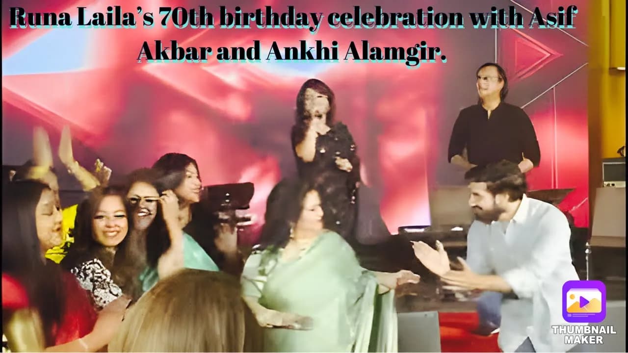 Runa Laila’s 70th birthday celebration with Asif Akbar and Ankhi Alamgir.