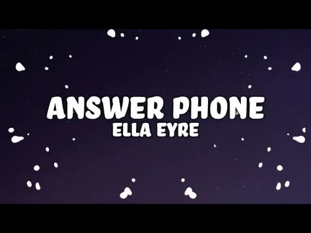 Ella Eyre, Banx & Ranx - Answerphone (Lyrics) ft. Yxng Bane
