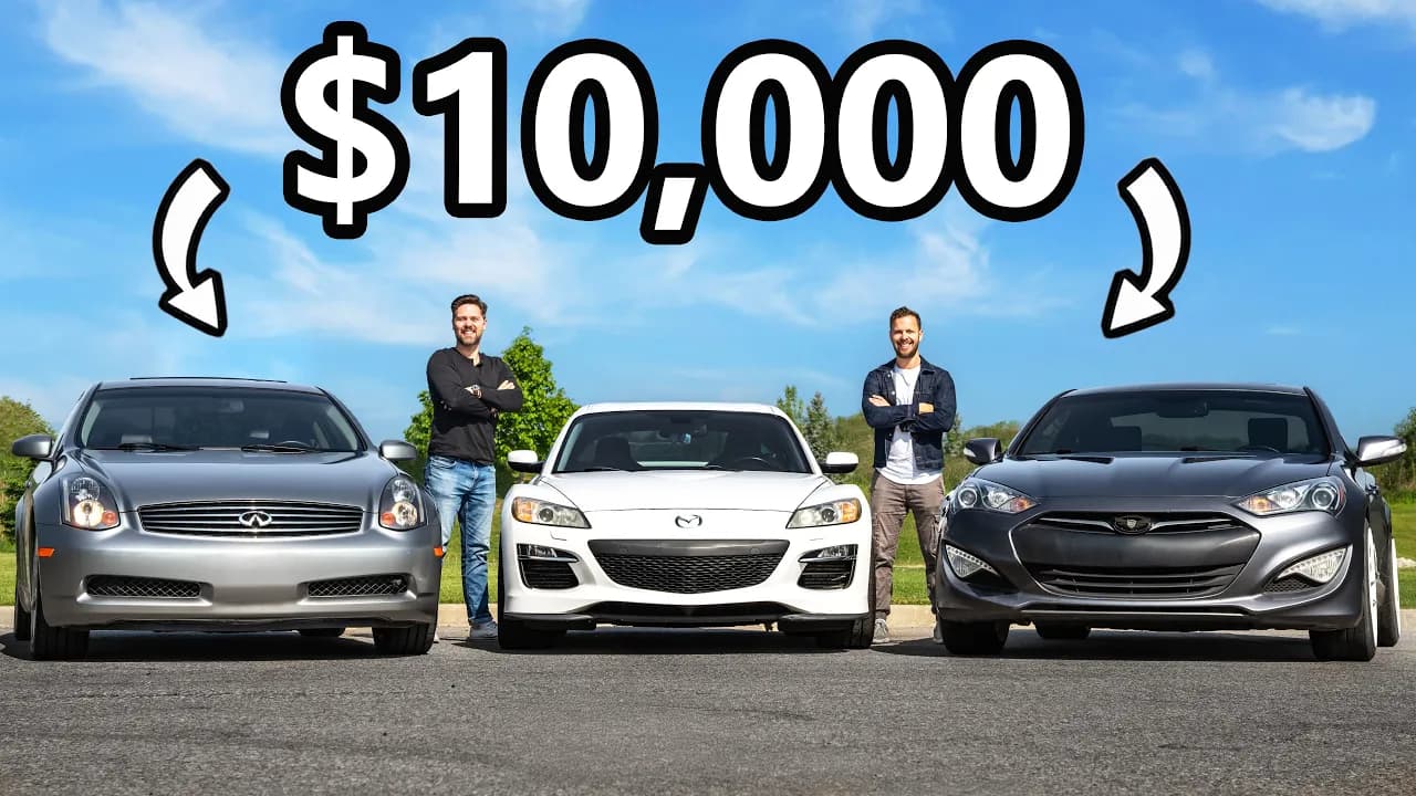 Infiniti G35 vs Mazda RX-8 vs Genesis Coupe // $10,000 Question