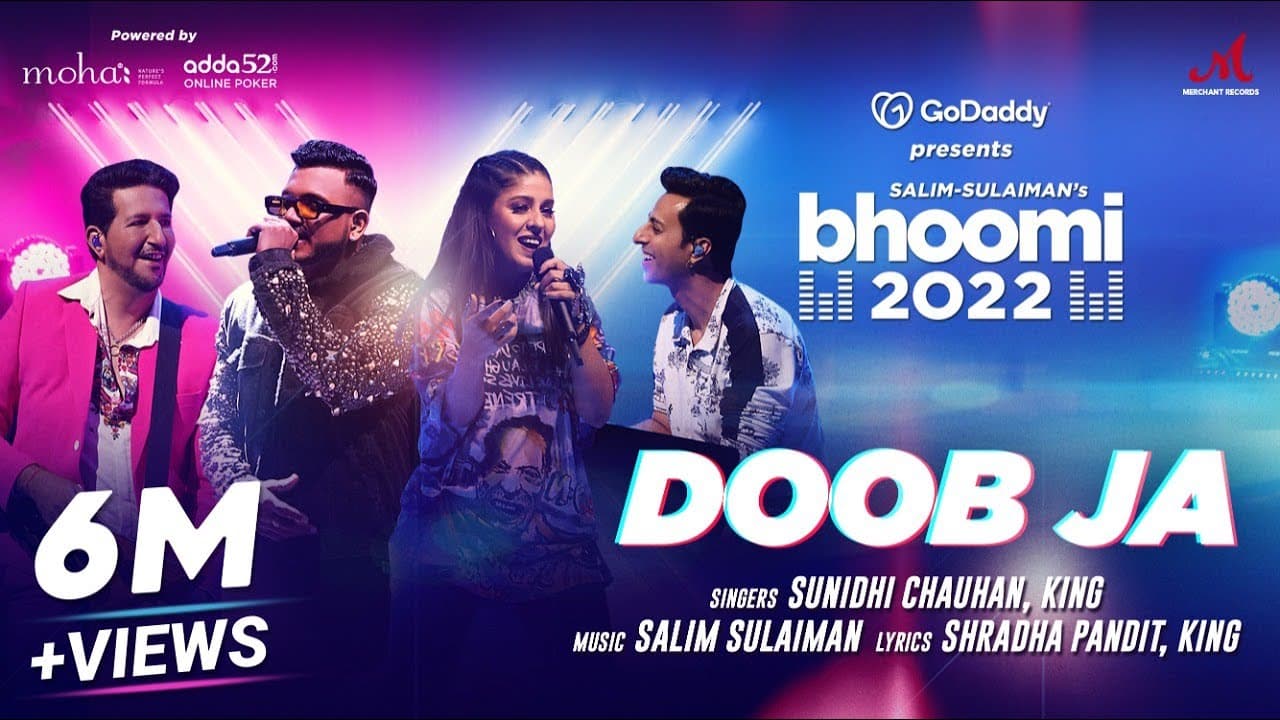 Doob Ja | Bhoomi 2022 | GoDaddy India | Sunidhi Chauhan, KING | Salim Sulaiman | Shradha Pandit