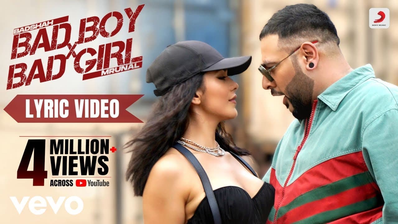 Bad Boy X Bad Girl - Badshah ft. Nikhita Gandhi |Mrunal Thakur |Official Lyric Video