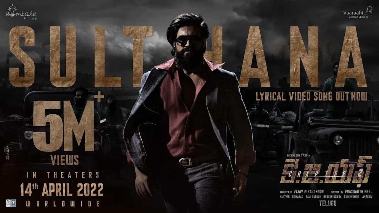 Sulthana Lyrical(Telugu) | KGF Chapter 2 | RockingStar Yash | Prashanth Neel | Ravi Basrur | Hombale