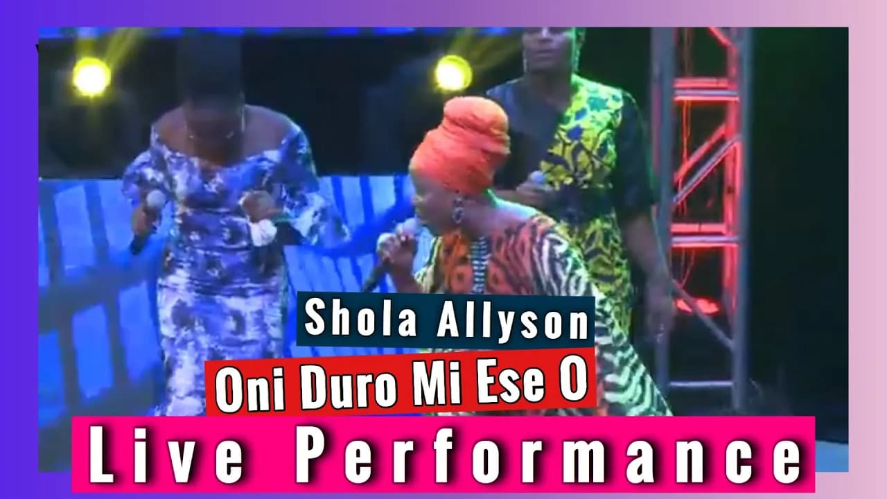 Oni Duro Mi Ese O by Shola Allyson | Live Performance/concert 2020