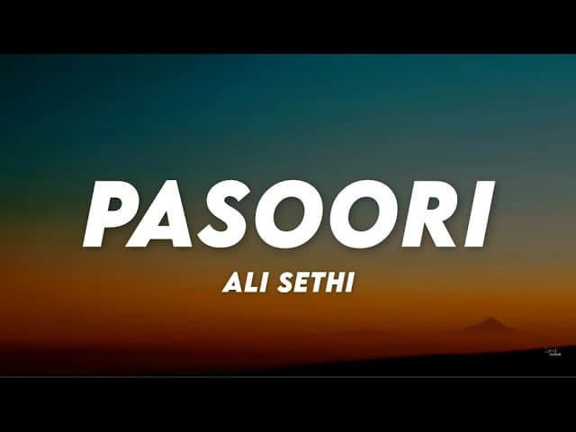Pasoori - Ali Sethi ft. Shae Gill (Lyrics) ♪ Lyrics Cloud