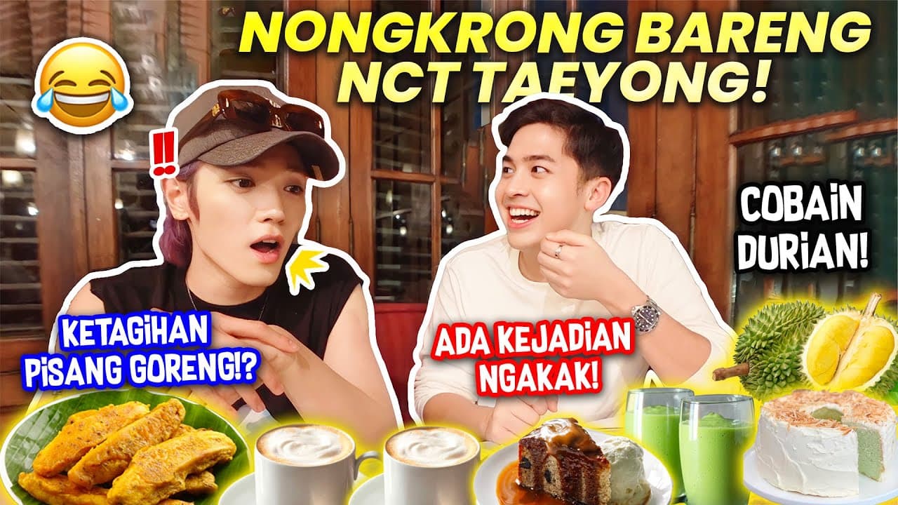 MAKAN DI KOTA TUA FT. TAEYONG NCT! COBA DURIAN, PISANG GORENG, DLL! ADA KEJADIAN LUCU😂