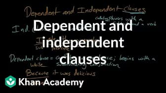 Dependent and Independent Clauses | Syntax | Khan Academy