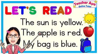 LEARN TO READ | Reading Lesson for Kids | "Colors" Sentences | Teacher Aya Online Tutor