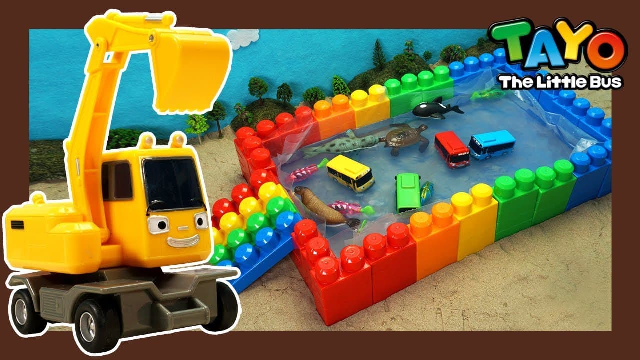Tayo Kendaraan berat Mainan menunjukkan l Tayo Bus Kecil l Tayo Heavy Vehicles Toy Show Bahasa Indonesia
