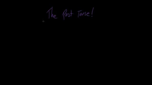 The past tense | The parts of speech | Grammar | Khan Academy