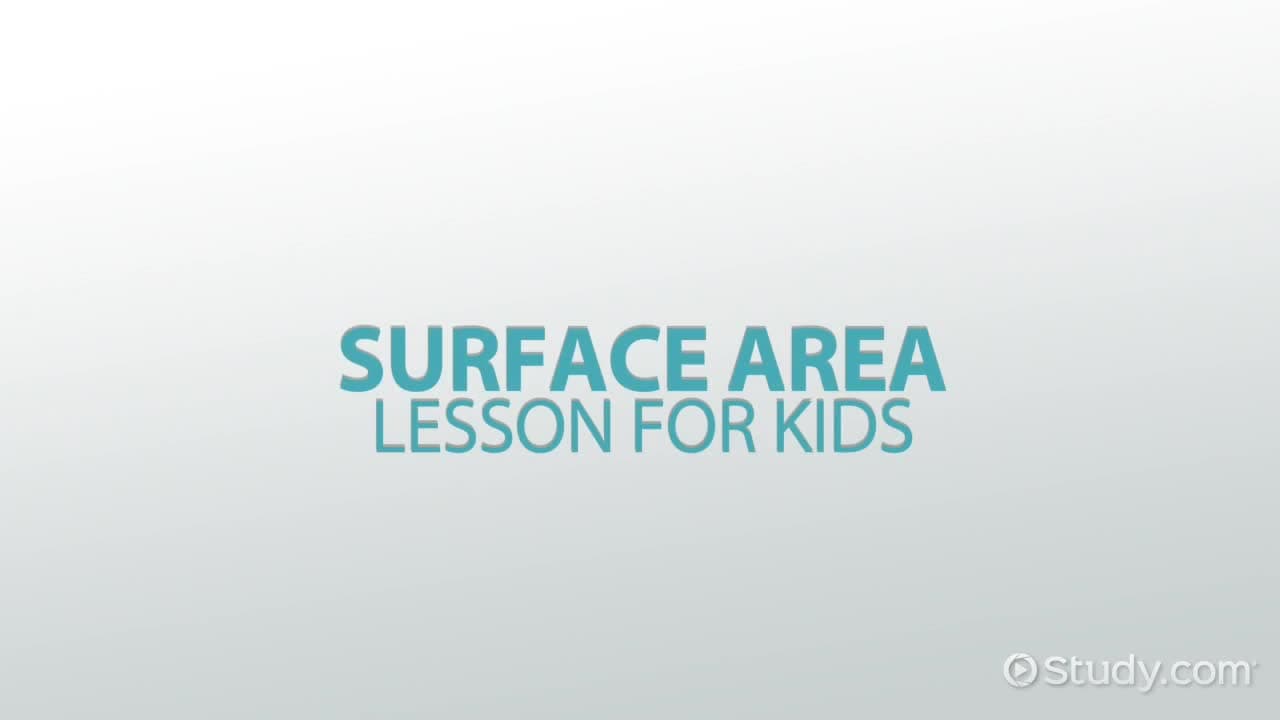 Surface Area Lesson for Kids