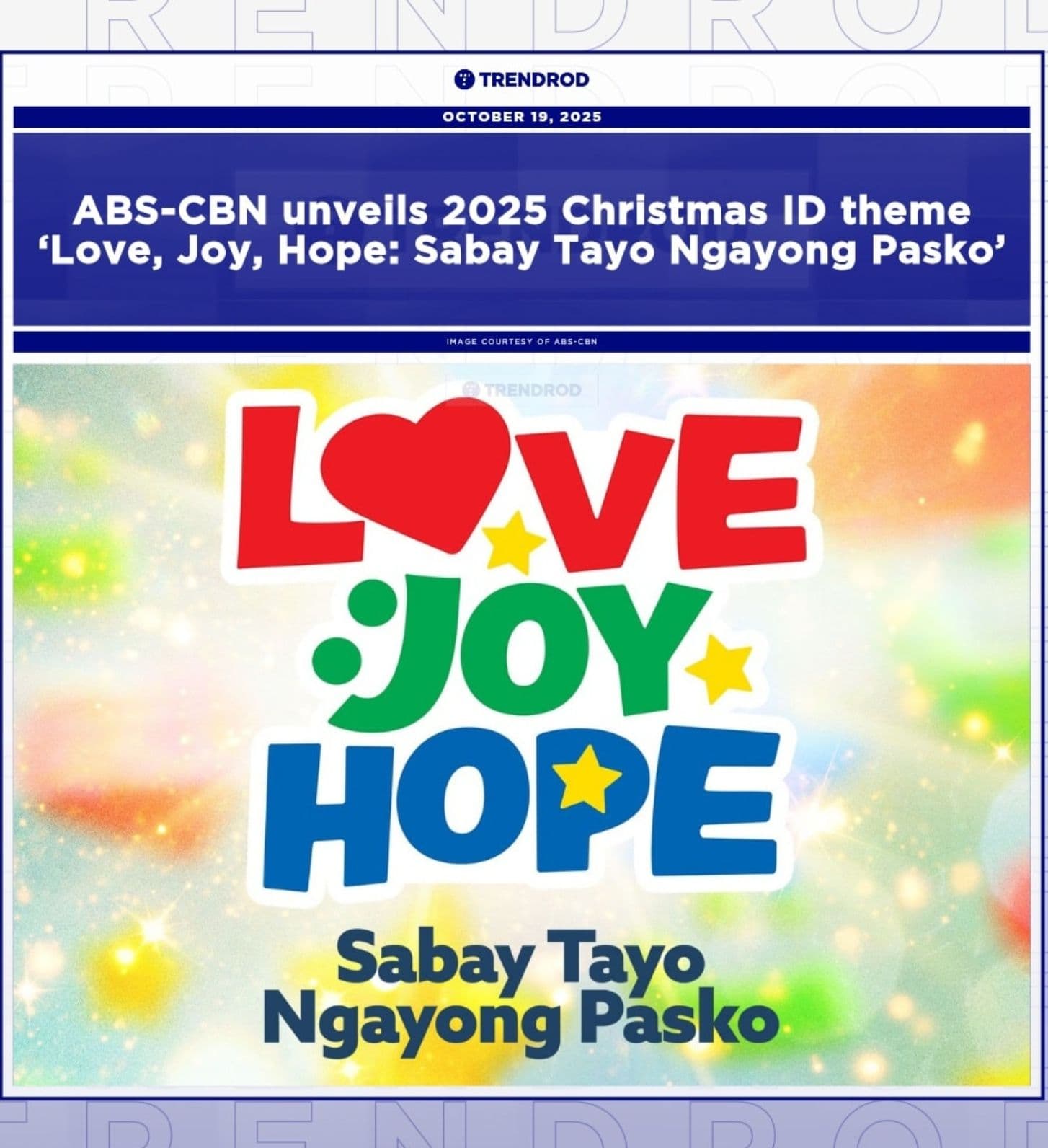 Christmas ID 2025 | Love, Joy, Hope: Sabay Tayo Ngayong Pasko