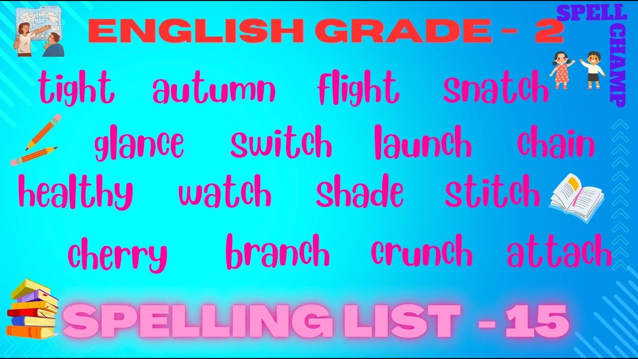 Grade 2 English Spelling Words