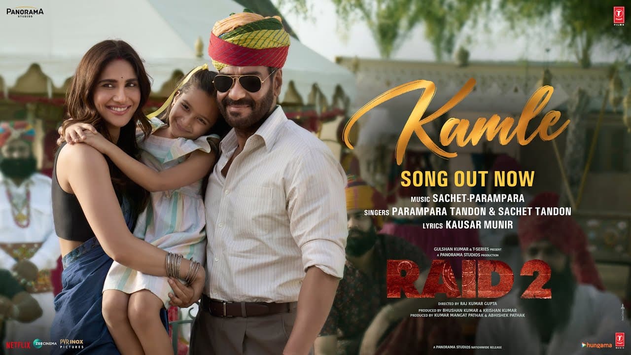 RAID 2: KAMLE (Song) | Ajay Devgn | Vaani Kapoor | Sachet - Parampara | Kausar Munir | Bhushan Kumar