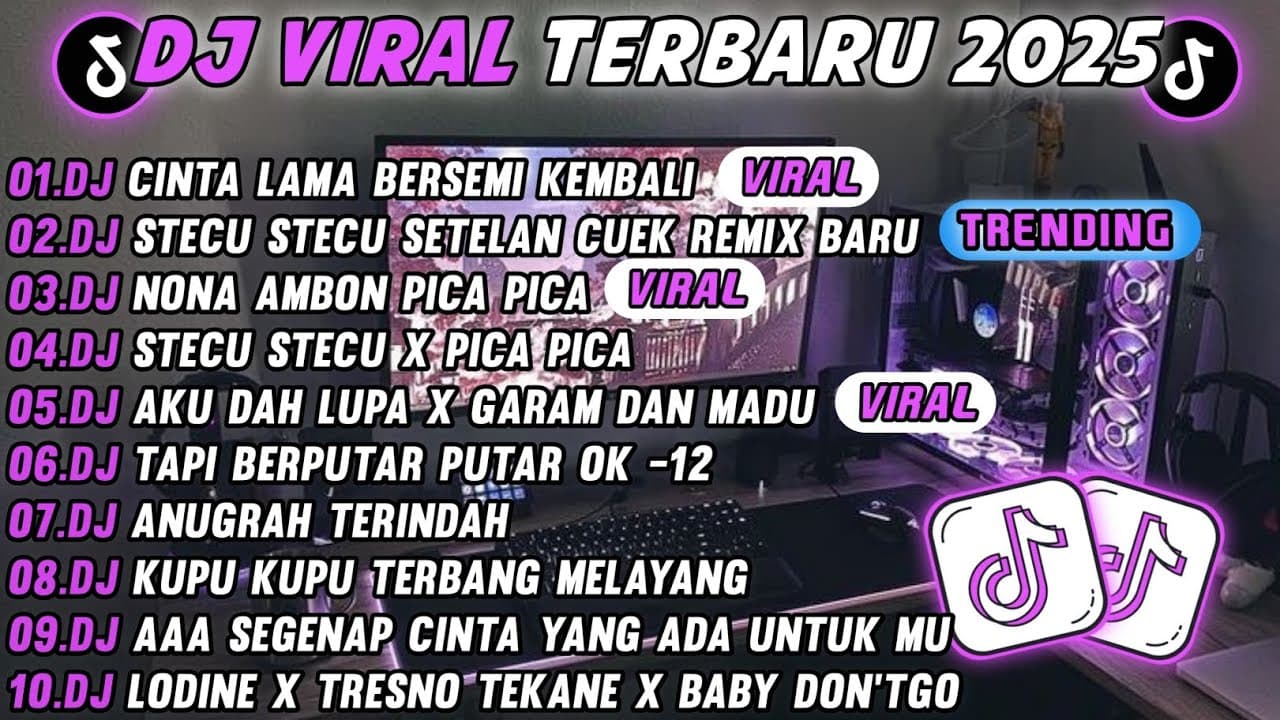 DJ TIKTOK TERBARU 2025 🎵 DJ CINTA LAMA BERSEMI KEMBALI 🎵DJ STECU STECU SETELAN CUEK FULL ALBUM