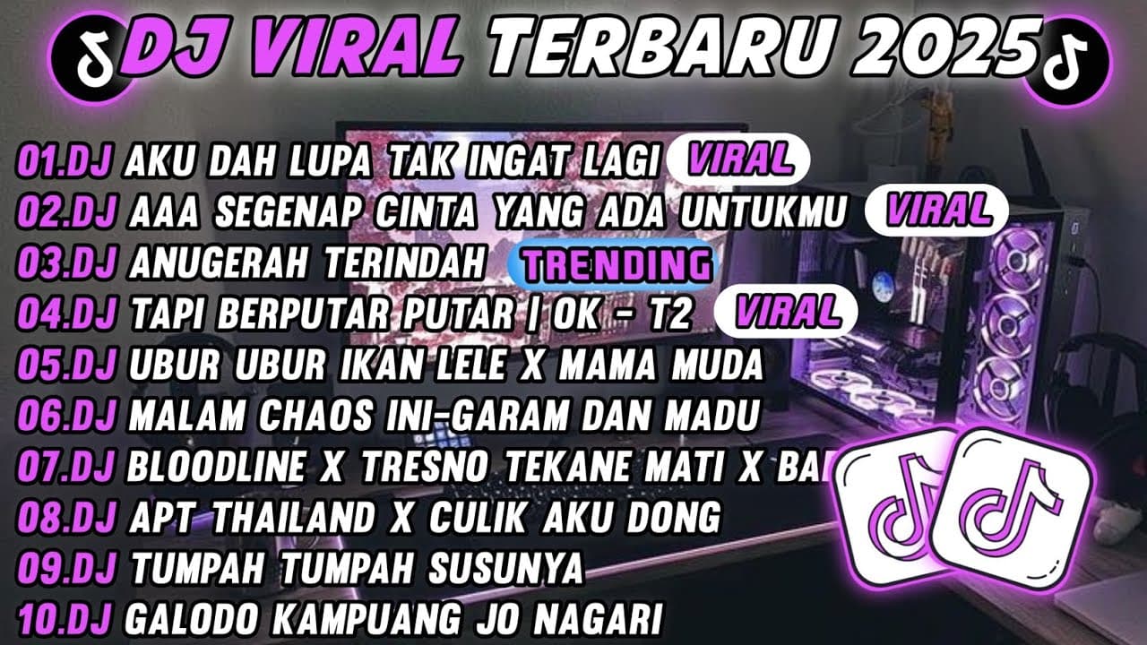 DJ TIKTOK TERBARU 2025-🎵 DJ DJ AKU DAH LUPA TAK INGAT LAGI 🎵 DJ ANUGERAH TERINDAH FULL ALBUM